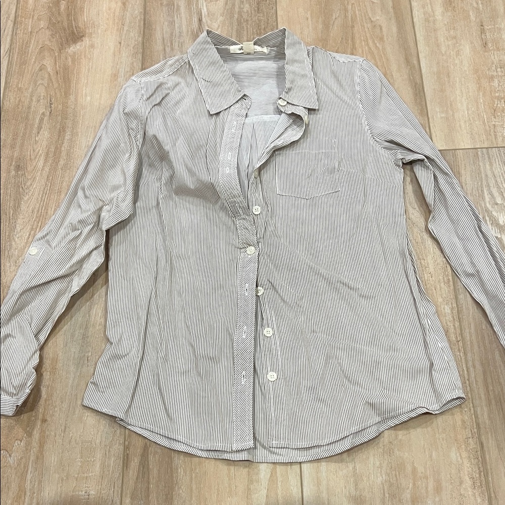 Forever 21 Beige and White Striped Shirt